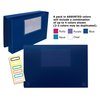 Better Office Products Index Card Case, 5in. x 8in. Semi-rigid Plastic, with Clear Index Dividers, Assorted Colors, 6PK 51706